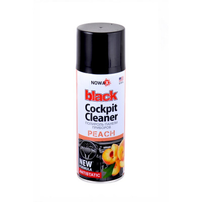 Полироль панели приборов NOWAX 200 мл Black Cockpit Cleaner Peach Персик (NX00206)