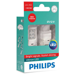 Автолампа вказівна Philips W21/5 LED red 11066 ULR 12V X2 (шт.)