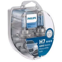 Автолампа Philips Н7/W5W 12972 WVU 12V WhiteVision ultra +60% (4200K) (блістер) (шт.)