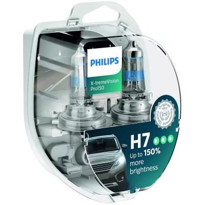 Автолампа Philips H7 12972XVPS2 X-tremeVision Pro150 +150% 12V 55W (PХ26d) S2 (блістер) (шт.)