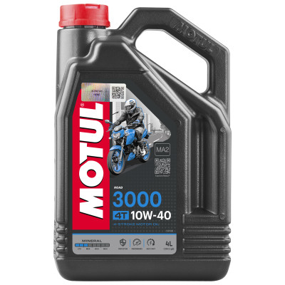 Олива для 4-х тактних двигунів Motul 3000 4T SAE 10W-40, 4л (шт.)