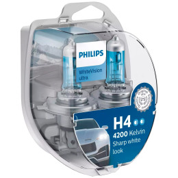 Автолампа Philips Н4/W5W 12342 WVU 12V WhiteVision ultra +60% (4200K) (блістер) (шт.)