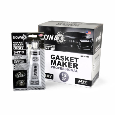 Серый силиконовый герметик прокладок NOWAX Gasket Maker Gray