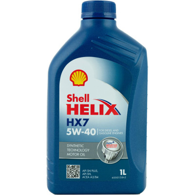 Олива Shell Helix HX7 5W-40, 1л (шт.)