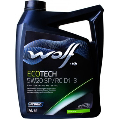 Моторное масло Wolf Ecotech 5W-20 SP/RC D1-3 4л (1050525)