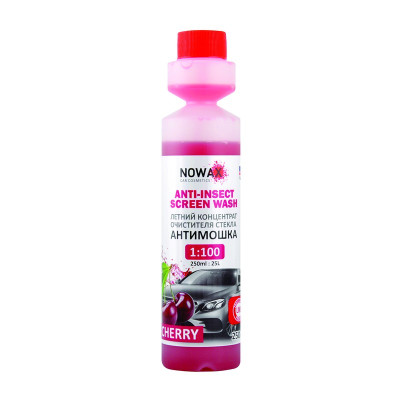 Омыватель стекла Летний концентрат 250 мл NOWAX Anti-Insect Screen Wash Cherry (NX25225)