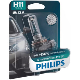 Автолампа Philips H11 12362XVPB1 X-tremeVision Pro150 +150% 12V 55W (PGJ19-2) B1 (блістер) (шт.)