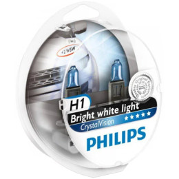 Автолампа Philips Н1/W5W 12258 CV 12V Cristal Vision +2x W5W 4300К SM (блістер) (шт.)