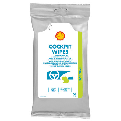 Серветки для панелі приладів Shell Cockpit Wipes (NEW), 20шт (шт.)