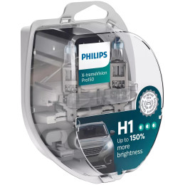 Автолампа Philips H1 12258XVPS2 X-tremeVision Pro150 +150% 12V 55W (P14,5s) S2 (блістер) (шт.)