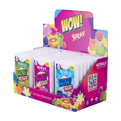 MIX ароматизаторів у виставковому боксі ТМ Nowax серія "WOW Spray" (24 шт.) MIX ароматизаторів у виставковому боксі ТМ Nowax серія "WOW Spray" (24 шт.)