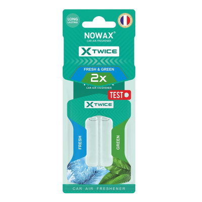 Ароматизатор повітря з подвійною капсулою Nowax серія X Twice - Fresh Green (30шт/уп) Ароматизатор повітря з подвійною капсулою Nowax серія X Twice - Fresh Green (30шт/уп)