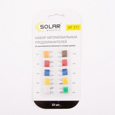 Предохранители блистер мини SOLAR AF311 Предохранители блистер мини SOLAR AF311