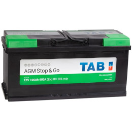 Автомобільний акумулятор TAB AGM Stop & Go 213105 105Ah 950A R+ TAB 213105