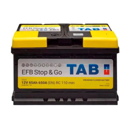 Автомобільний акумулятор TAB Magic Stop & Go EFB 65Ah 650A R+ 212065