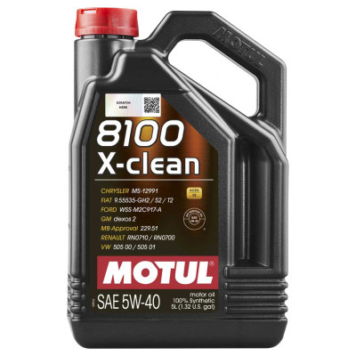 Олива моторна Motul 8100 X-cleаn SAE 5W-40, 5л (шт.) Олива моторна Motul 8100 X-cleаn SAE 5W-40, 5л (шт.)