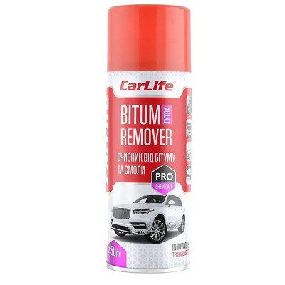 Очисник від бітуму та смоли BITUM REMOVER, ТМ "CarLife", 450 ml (24шт/уп)