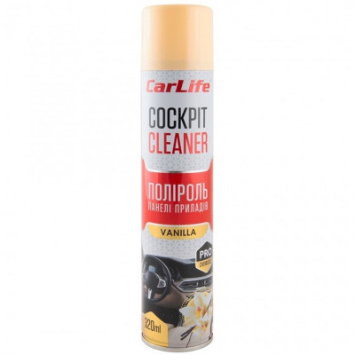 Полироль для авто для пластика на панель приборов CarLife Cockpit Cleaner Vanilla 320 мл (CF321)