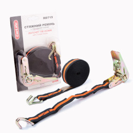 Стяжной ремень CARLIFE RD719 1,5т 5м с трещоткой и крючками