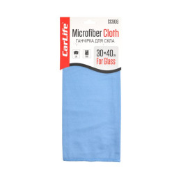Тряпка из микрофибры для стекла 30x40 см синяя CARLIFE (CC908)
