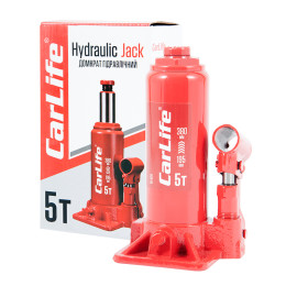Домкрат бутылочный 5 т 195-380 мм гидравлический CARLIFE (BJ405)