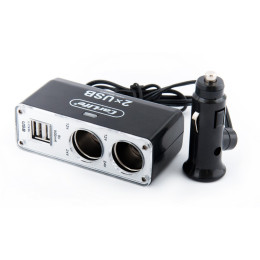 Разветвитель прикуривателя CARLIFE CS304 2в1 + USB