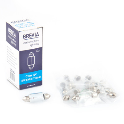 Галогенная лампа BREVIA C18W 12V 18W 12318C Галогенная лампа BREVIA C18W 12V 18W 12318C