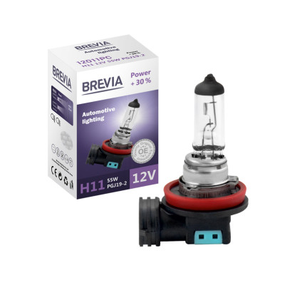 Галогеновая лампа BREVIA H11 POWER +30% 12011PC Галогеновая лампа BREVIA H11 POWER +30% 12011PC