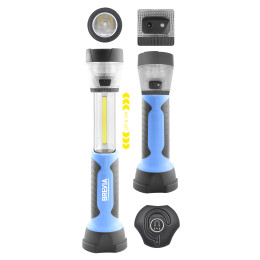 Фонарь для СТО для охоты для рыбалки светодиодный Brevia 3W COB+1W LED+8LED телескоп 300lm 2000mAh (11330)