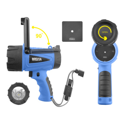 Фонарь для СТО для охоты для рыбалки светодиодный Brevia 10W LED 650lm 4400mAh microUSB (11600)