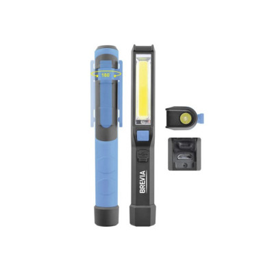 Фонарь для СТО для охоты для рыбалки светодиодный Brevia Pen Light 2W COB+1W LED 150lm 900mAh (11220)