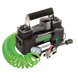 Автокомпрессор двухпоршневой 85л/мин на клеммы АКБ URAGAN 90170